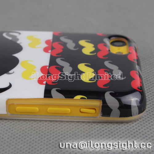 Cute beard design TPU Case for iPhone 5C